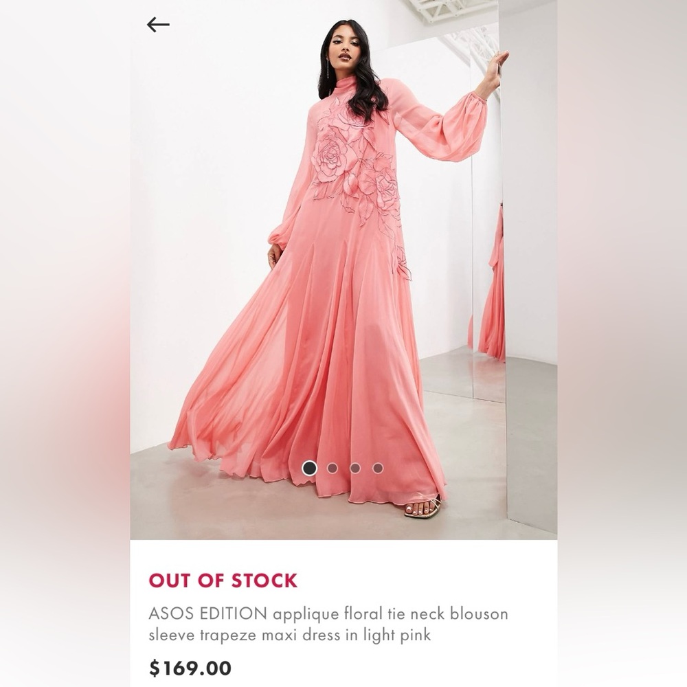 ASOS flower appliqué dress